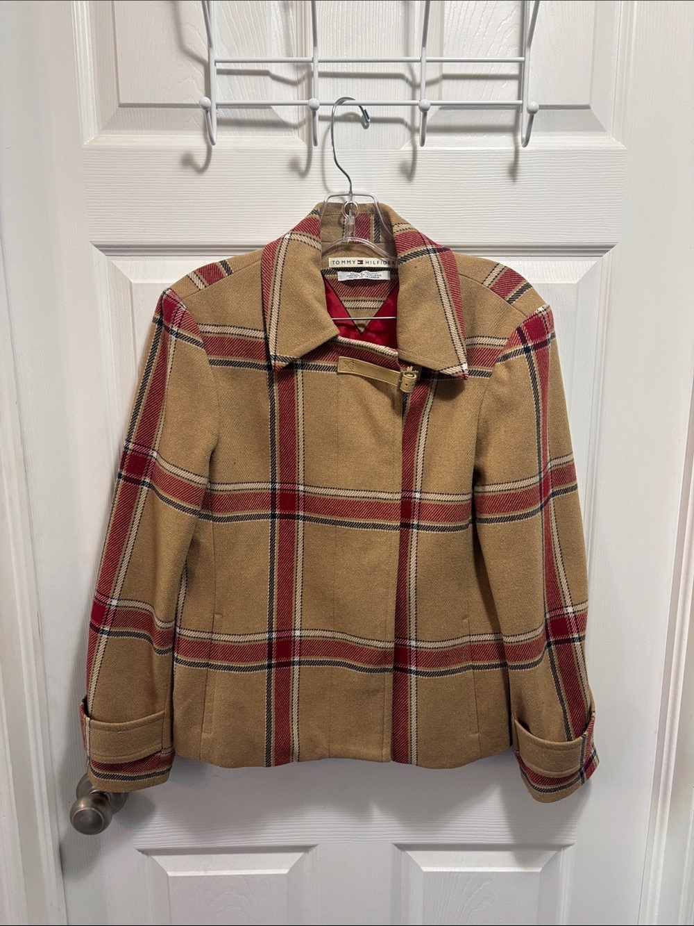 Tommy Hilfiger Vintage Wool Blend Plaid Jacket